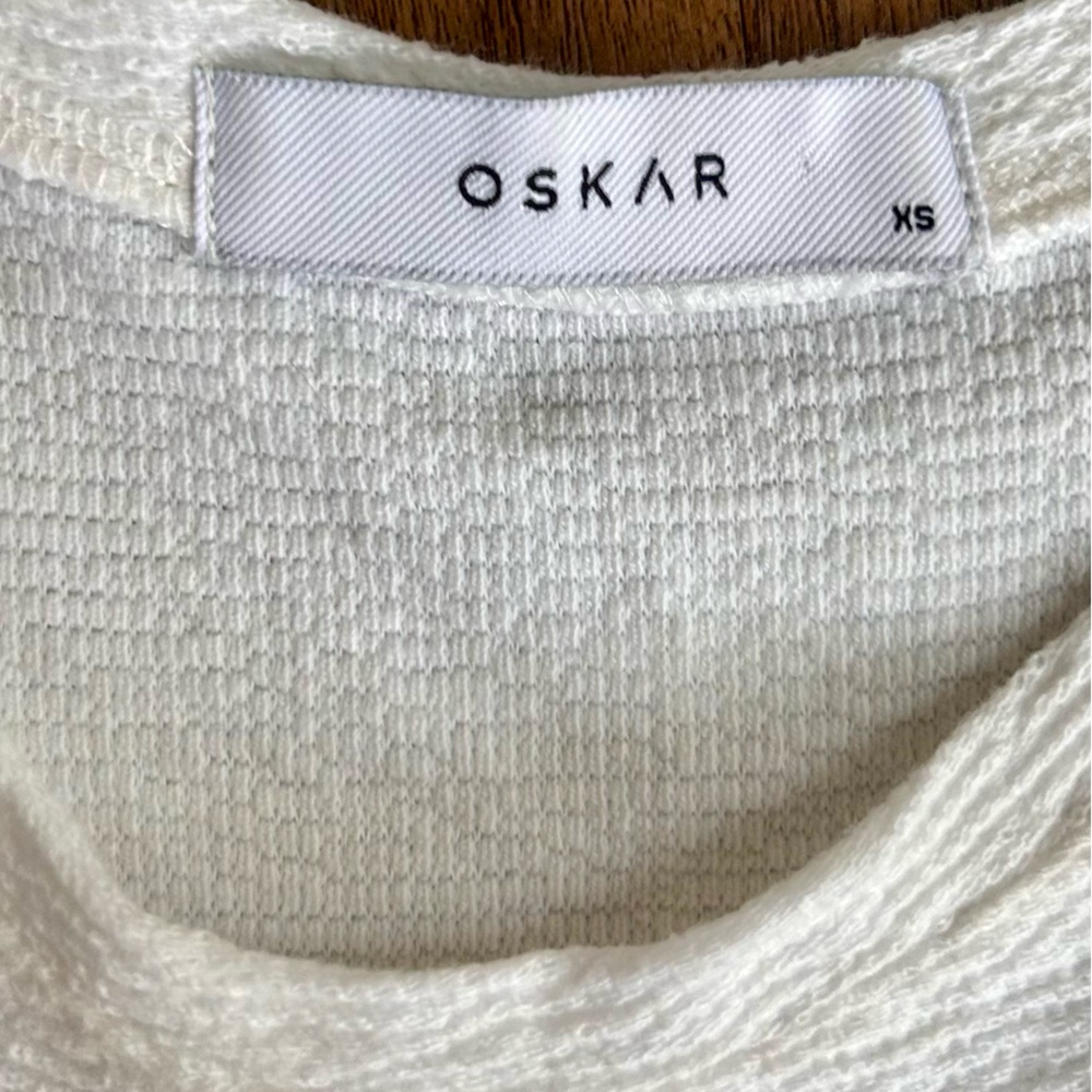 OSKAR THE LABEL Textured High Neck Tank Top Basic Minimalist Quiet Luxury Sz XS - Picture 3 of 11
